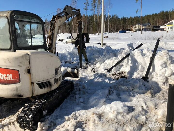 Винтовые сваи 108 2500 с установкой под ключ