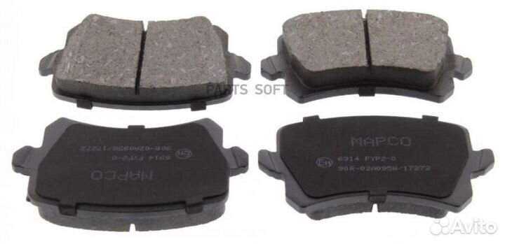 Mapco 6914 Комплект тормозных колодок дисковый тор