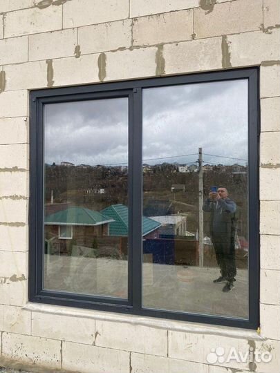 Пластиковые окна графит