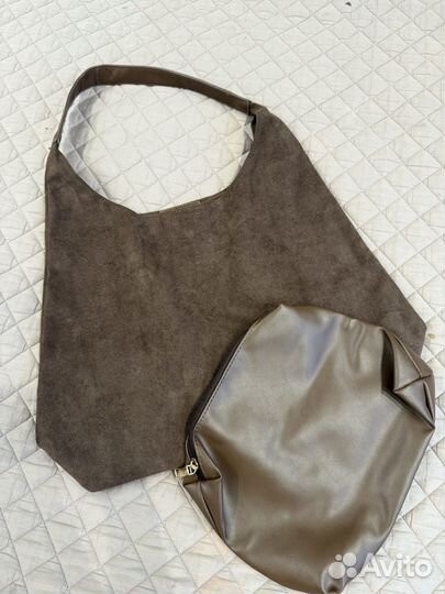 Замшевая сумка мешок