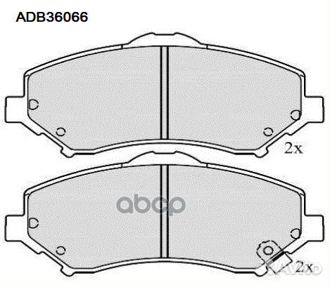 Колодки тормозные дисковые перед ADB36066 A