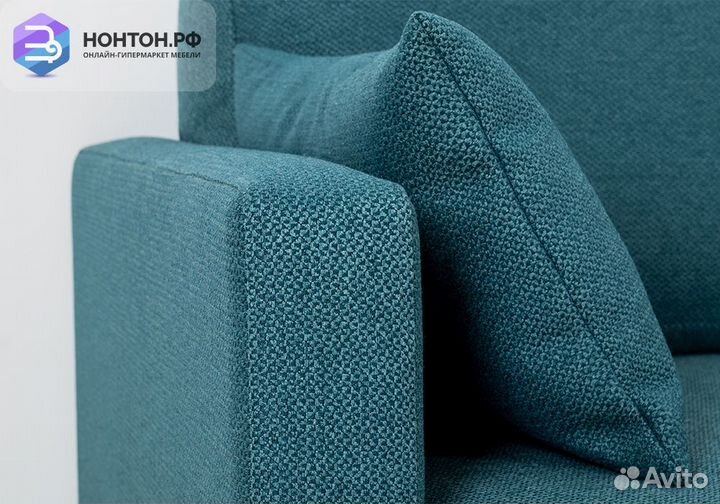 Диван угловой дельфин Дилан зеленый