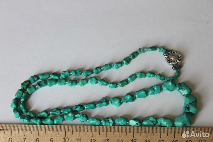Винтажные бусы бирюза 