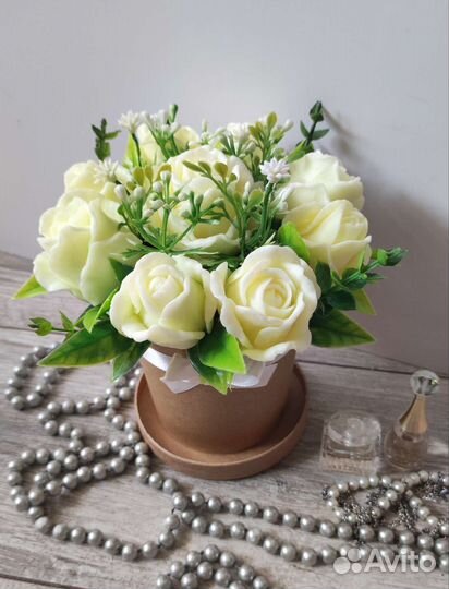 Букет роз из мыла ручной работы