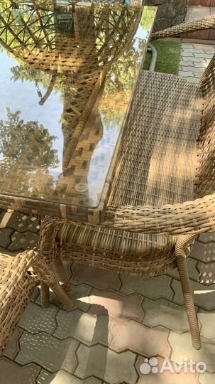 Плетеная мебель из ротанга на 8 персон