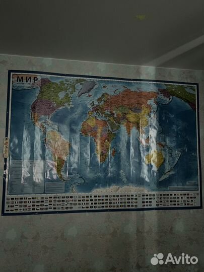 Карта мира на стену