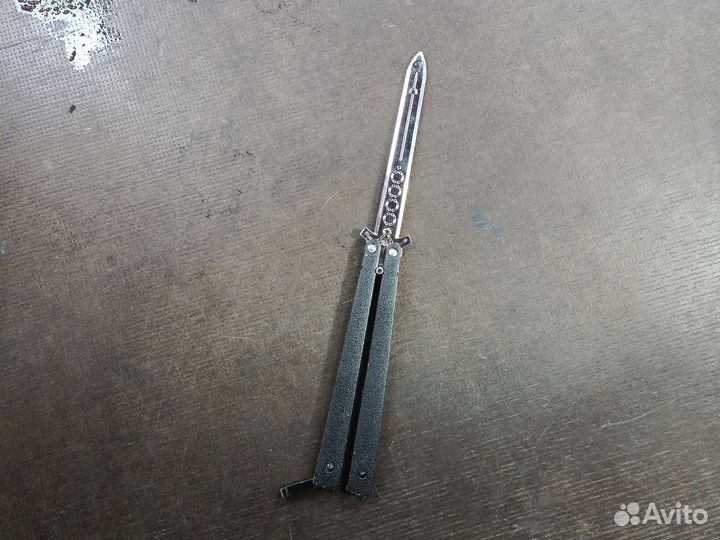 Тренеровочный нож бабочка 9.8см лезвия общая 22см