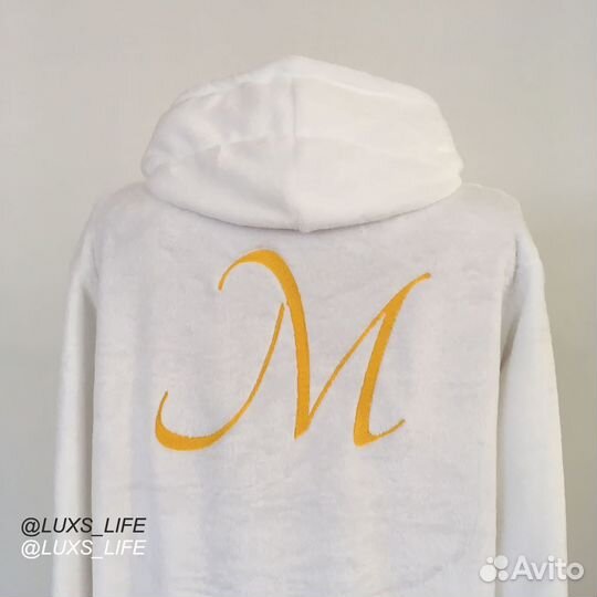 Плюшевый халат с именной вышивкой на заказ