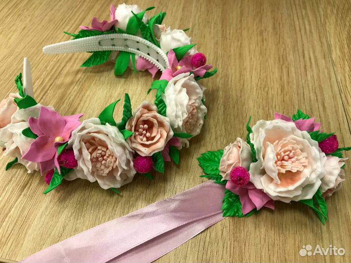 Ободок и браслет