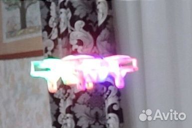 Мини дрон квадрокоптер светящийся RGB с гироскопом