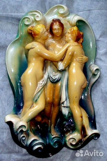 Керамическое винтажное панно