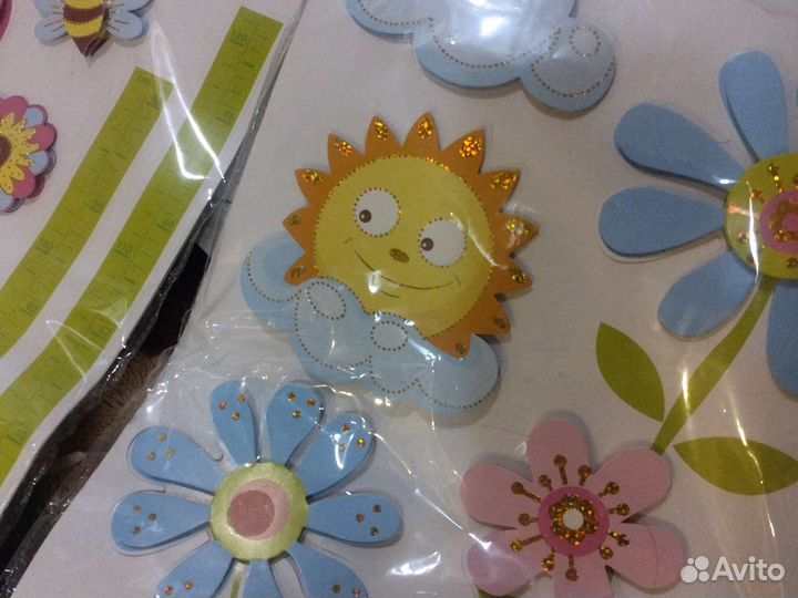 3d наклейки ростомер в детскую комнату