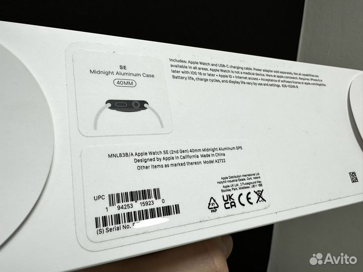 Apple watch SE 2 40mm Midnight Aluminum Case