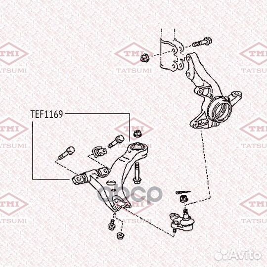 Сайлентблок переднего рычага комплект TEF1169 T