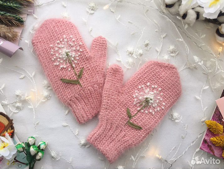 Варежки для девочки ручной работы
