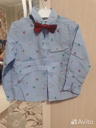 Рубашка новогодняя на мальчика 98 р