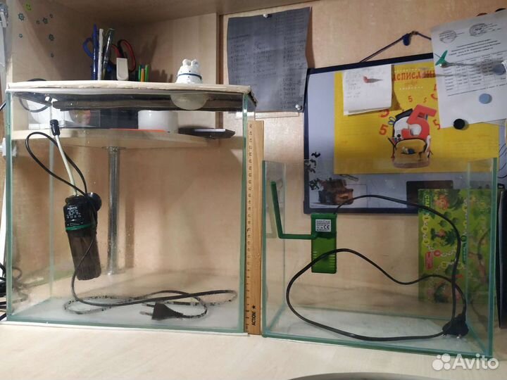 Большой Аквариум с фильтром, крышкой