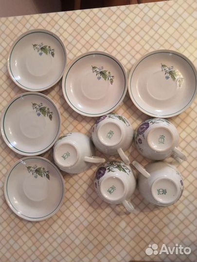 5 шт Чайные пары СССР маки Туймазы