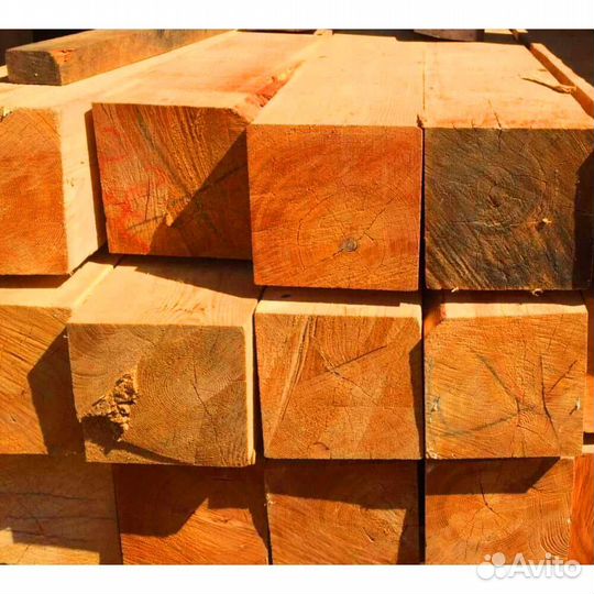 Брус строганный 140х190х6000мм, лиственница, сухой