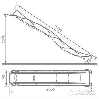 Горка 3 метра детская желтая