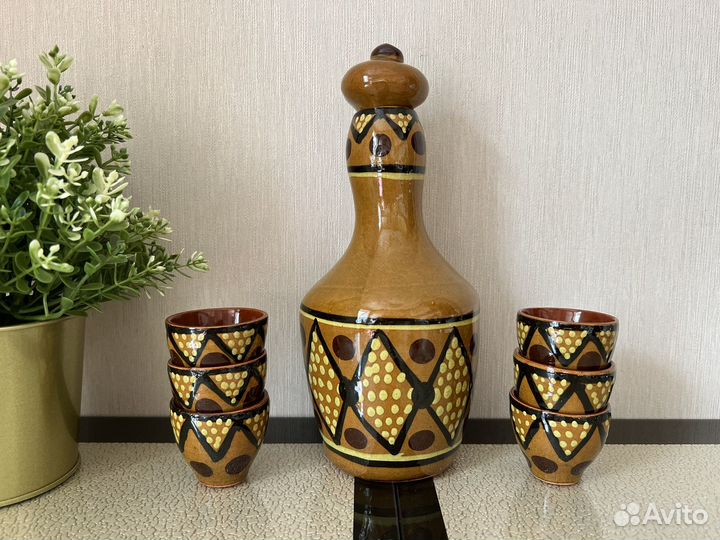 Набор для ликера и коньяка штоф графин СССР