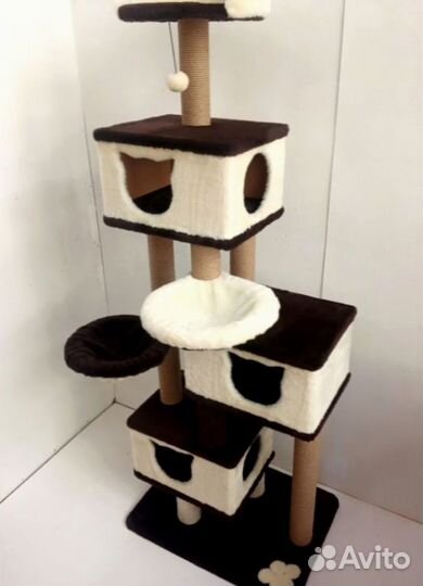 Красивый комплекс многоуровневый с гамаками для одной или нескольких кошек от производителя