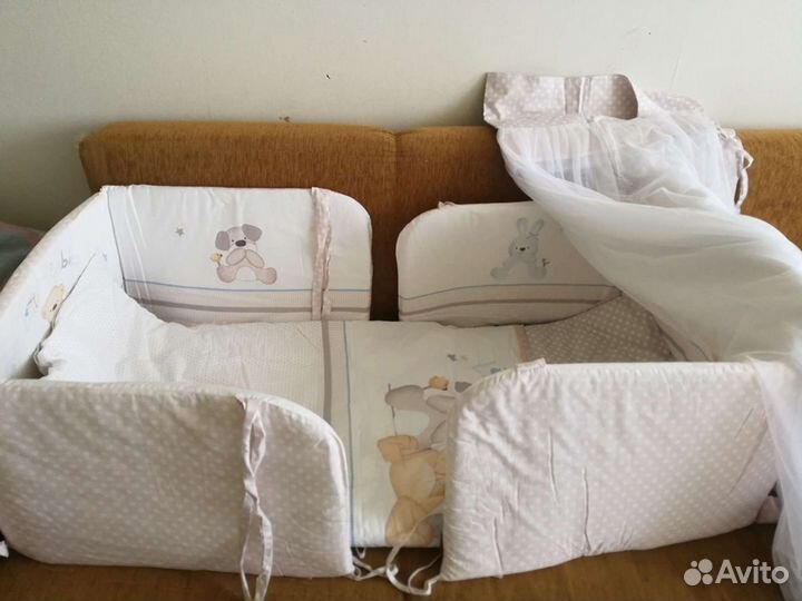 Бортик + постель в детскую кроватку