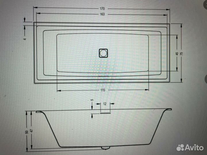 Ванна акриловая Riho под встройку