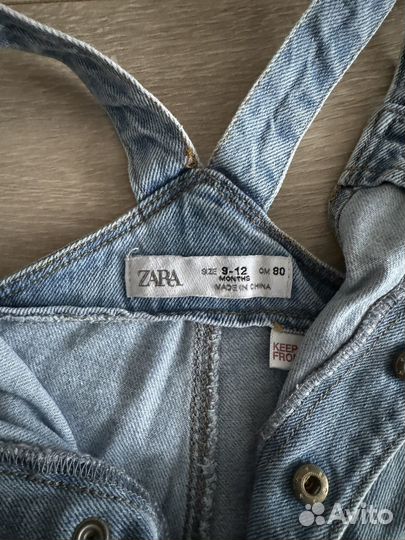 Комбинезон джинсовый zara 80