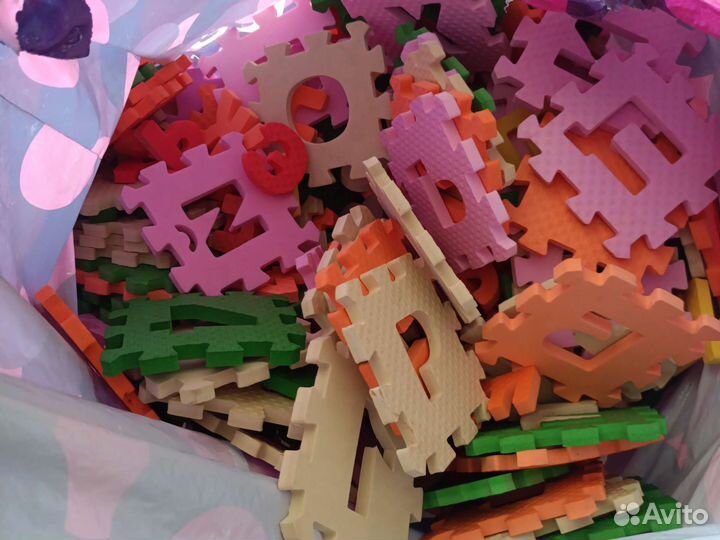 Детский коврик пазл пакет