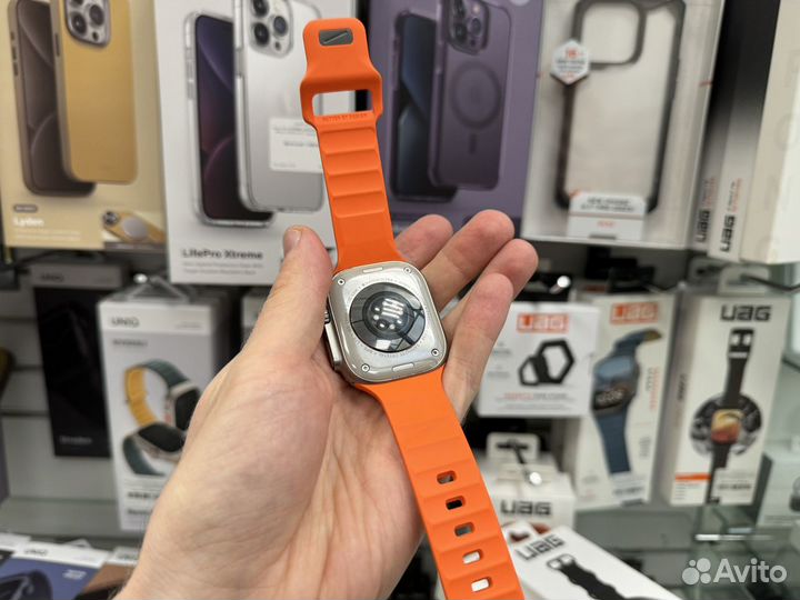 Ремешок Каучук на apple watch ultra 2 Uniq