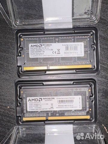AMD DDR3 R5 sodimm (для ноутбука) 2x4Gb