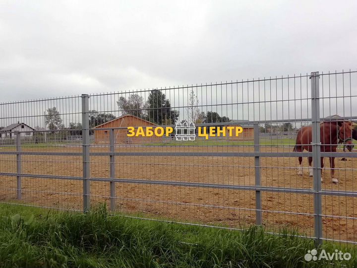 3D и 2D сварная сетка Гиттер для забора, Поварово