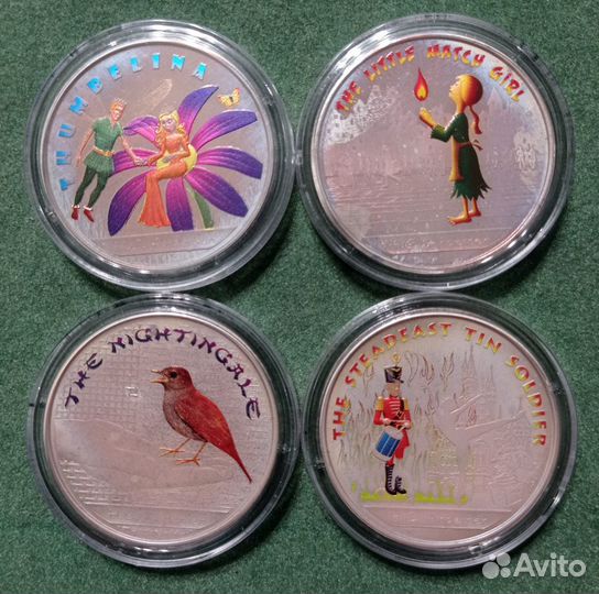 Монеты Фиджи 2010 Сказки Андерсона Серебро