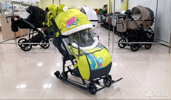 Коляска комби Ника Детям 7-6 Жираф Лимонный новые