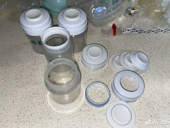 Набор бутылочек Avent + молокоотсос