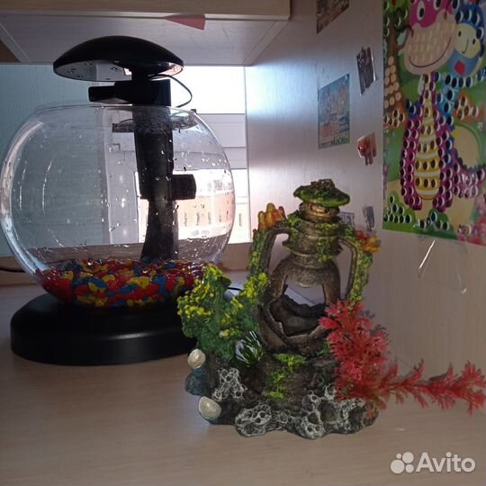 Аквариум 6.8 л (фильтр, крышка, освещение)