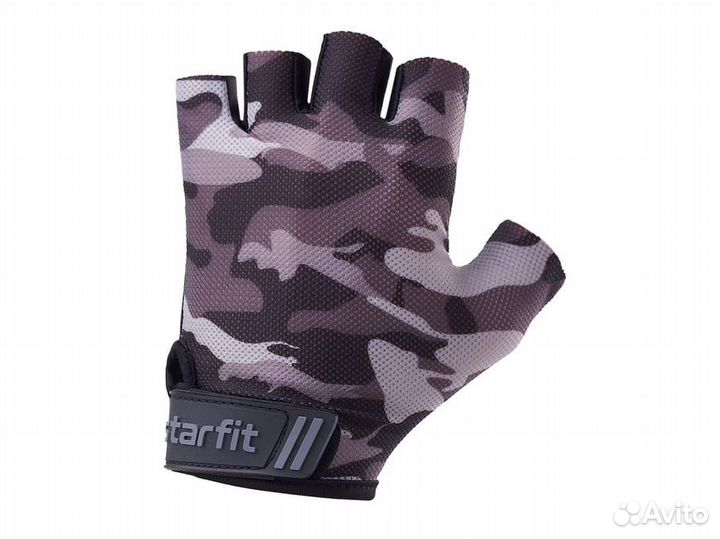 Перчатки для фитнеса Starfit, серый камуфляж