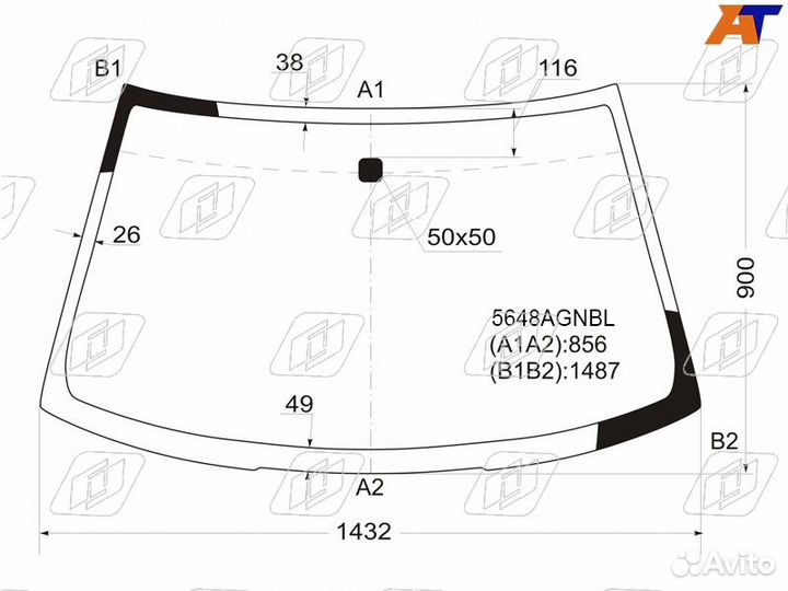 Mitsubishi lancer/mirage 4Х дверный седан LG41/CK2 95-02 стекла fuyao FYG 5648agnbl-FYG