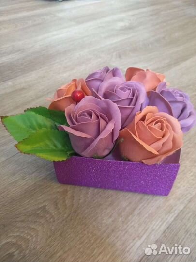 Букет из мыльных цветов