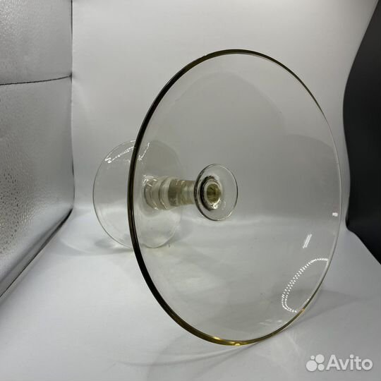 Ваза конфетница Толстое цветное стекло СССР (Сзр)