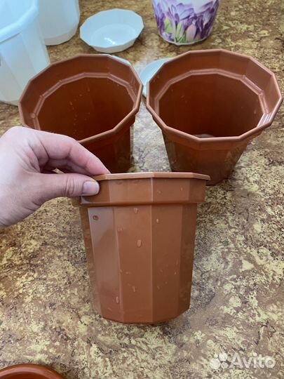 Горшки цветочные 13 штук
