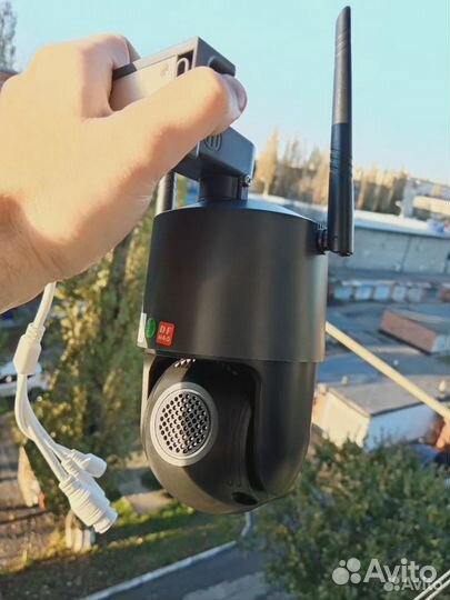 Камера видеонаблюдения 4G с сим картой 2 объектива