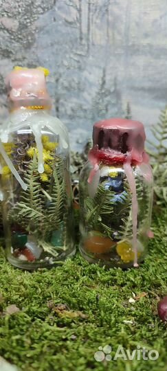 Ведьмина бутылочка с папоротником на удачу