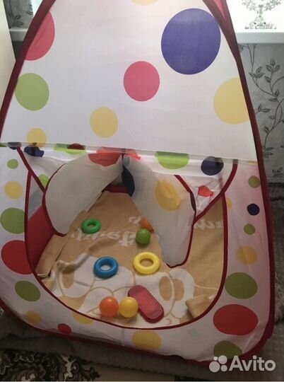 Детская палатка 3 в 1 (Игровой тоннель, бассейн)