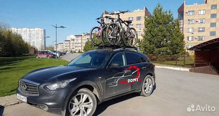 Велобагажник на рейлинги автомобиля