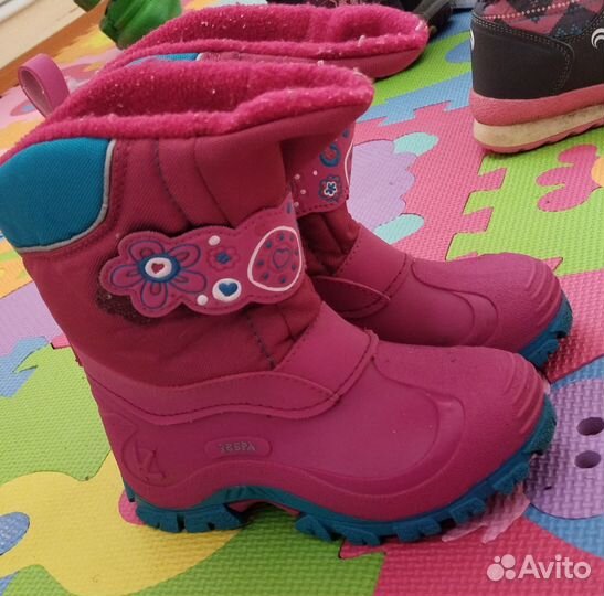 Сапоги демисезонные зебра