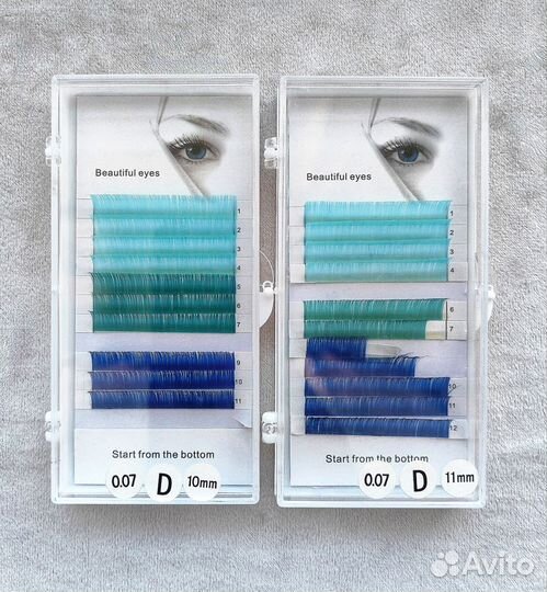 Цветные ресницы для наращивания, 4шт