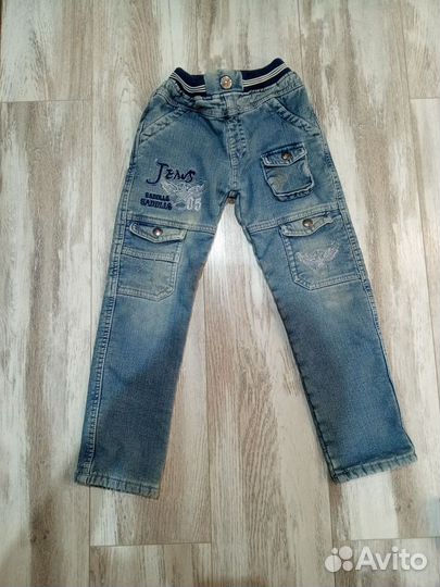 Джинсы детские утеплённые