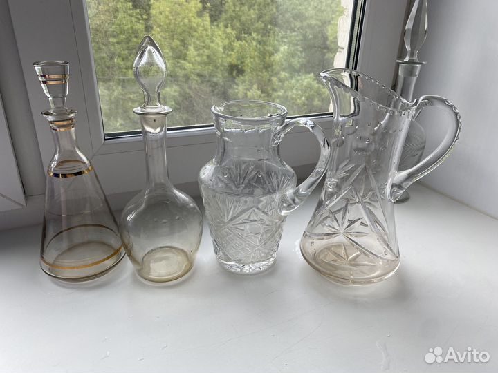 Графины, кувшины хрусталь стекло СССР